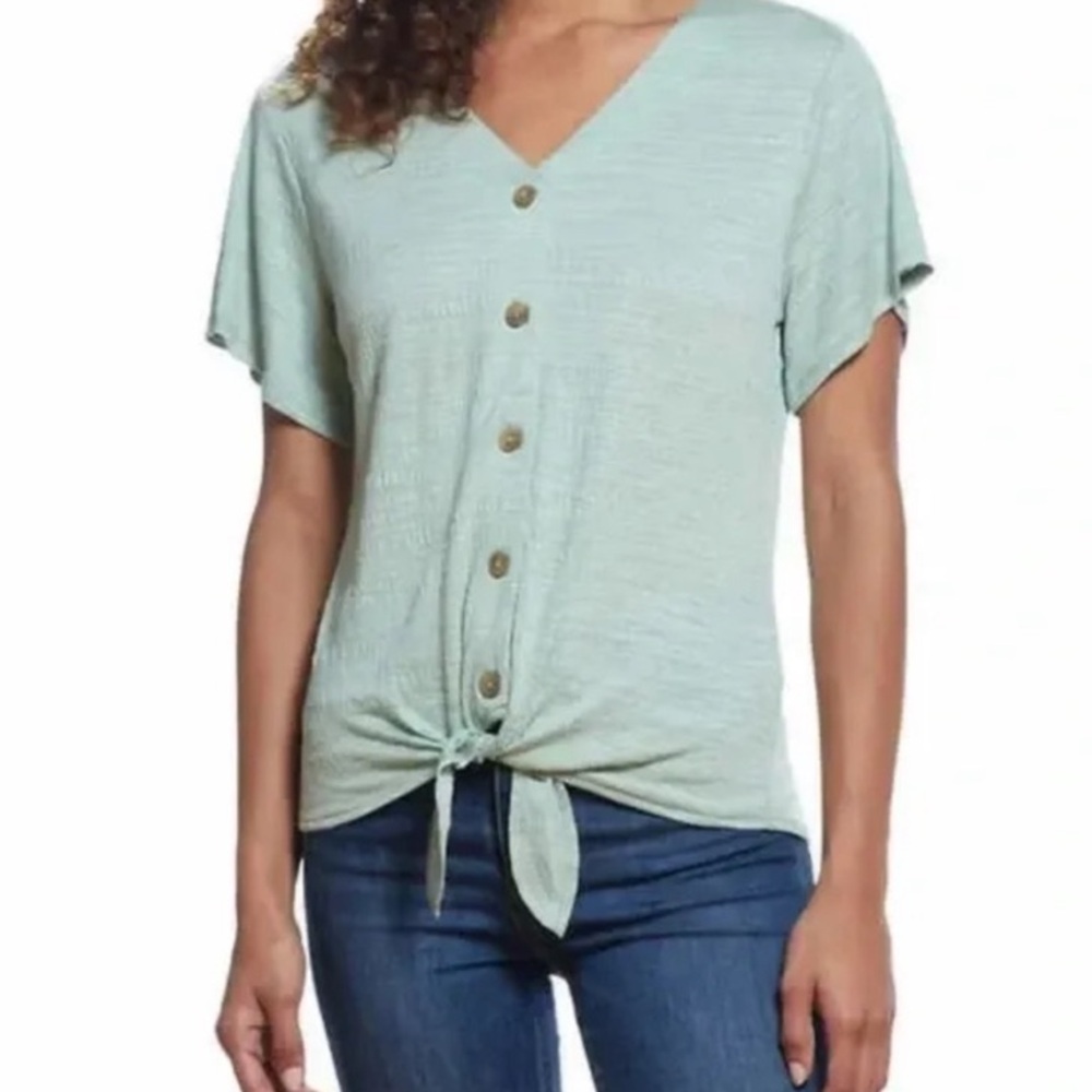 Weatherproof Vintage mint green S/S shirt #1497585- Large